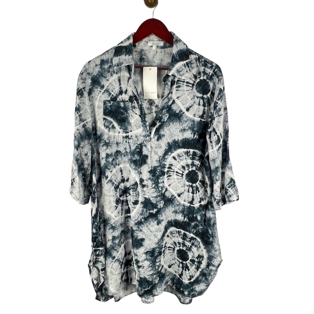 NWT EKouaer Tie Dye Tunic Top Size Large